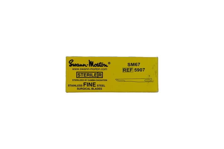 Swann-Morton Stainless Fine Steel Surgical Microblades SM67 (Pack of 25) (Cod. 1009-11)