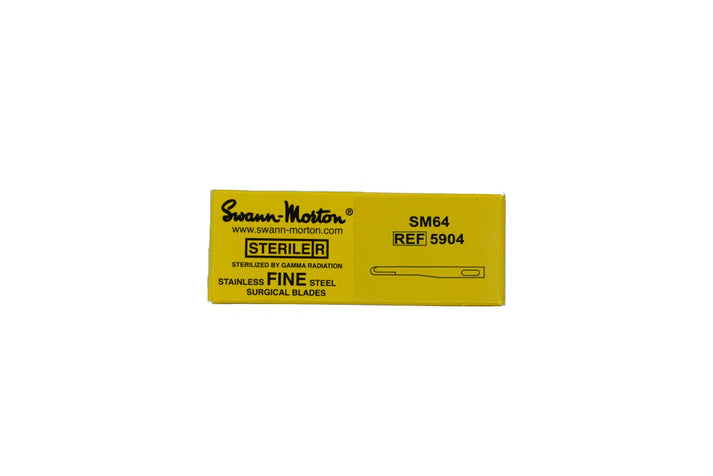 Swann-Morton Stainless Fine Steel Surgical Microblades SM64 (Pack of 25) (Cod. 1009-12)