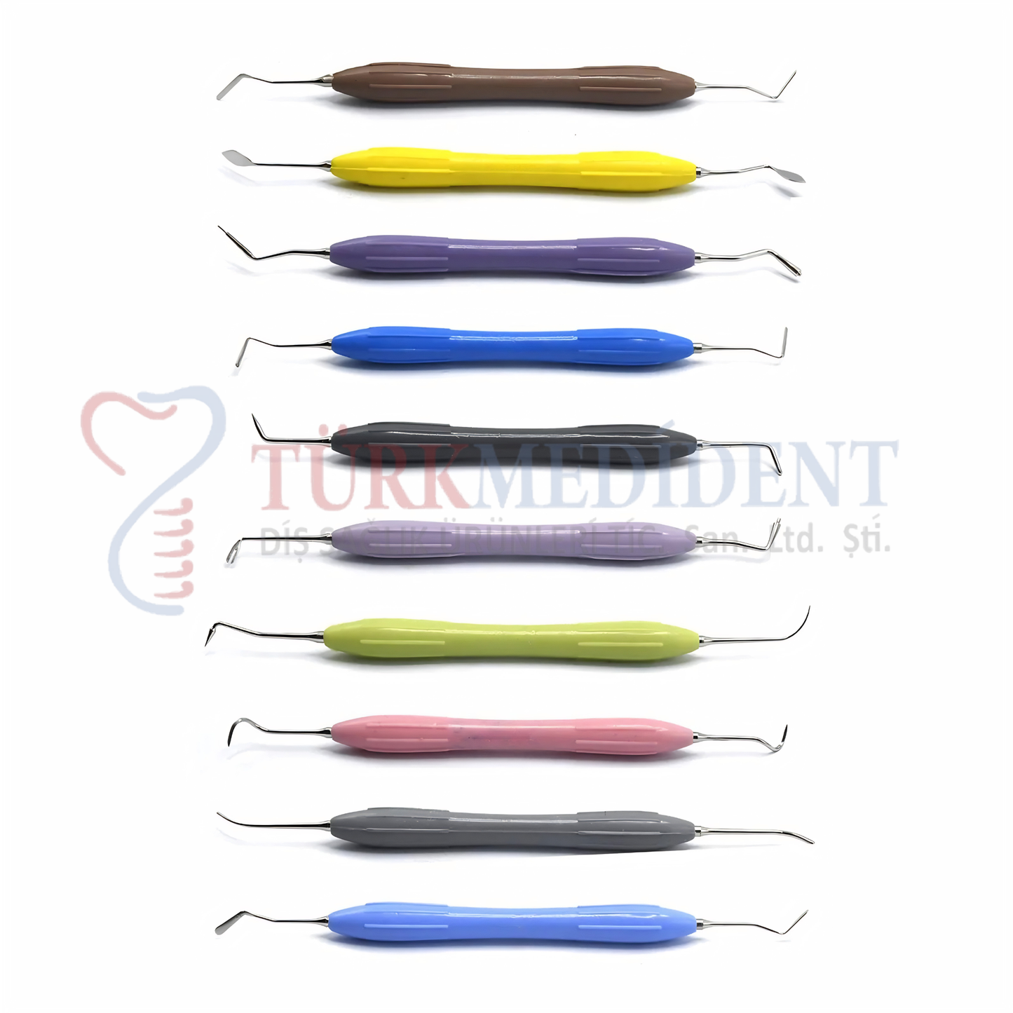 Composite Restorative Filling Instruments Set of 10 (Silicone Handle) (TM-2654)