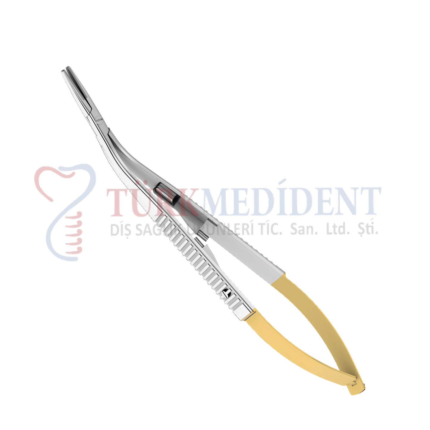 Castroviejo Needle Holder with TC Inserts 14cm 60 Degree Angled 
