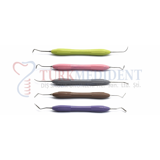 Composite Restorative Filling Instruments Set of 05 (Silicone Handle) (TM-2654A)